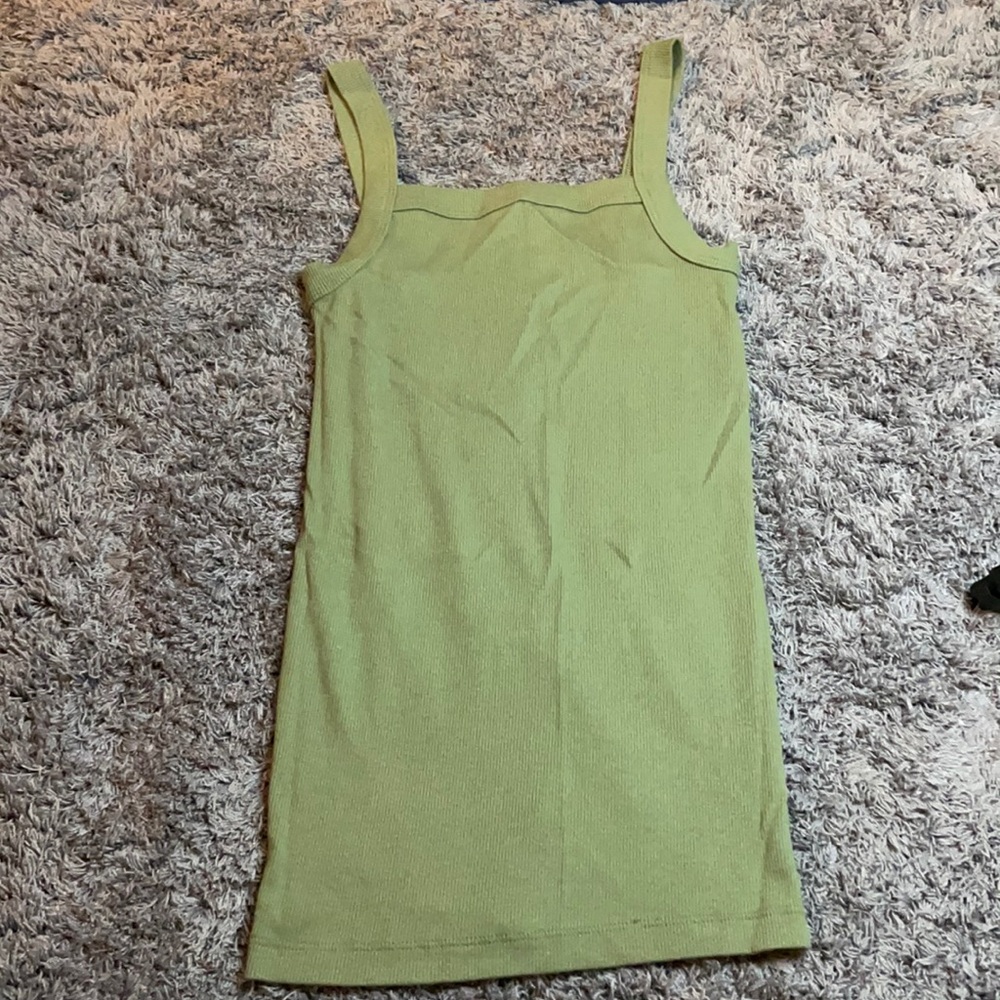 Olive green tank top